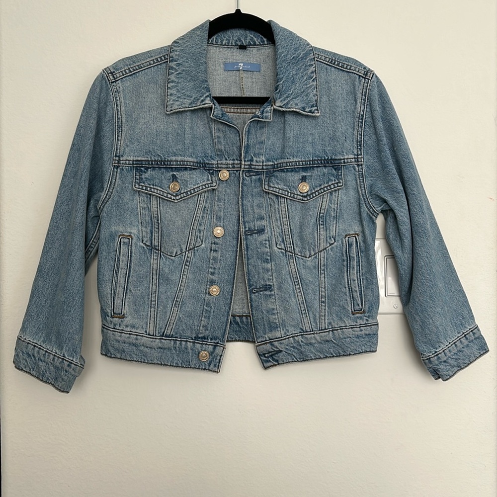 7 For All Mankind- Cropped Denim Jacket